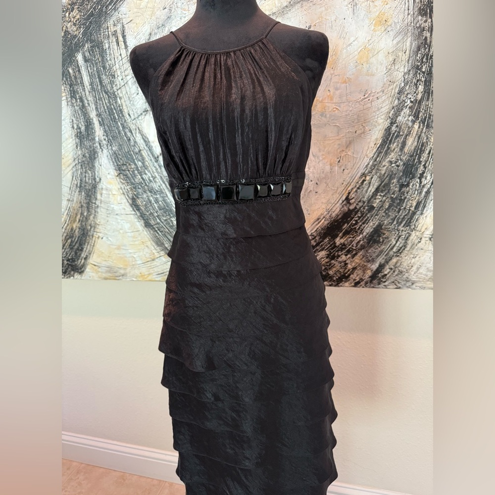 Cache Midnight Satin Gown